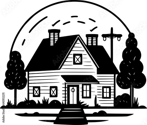 Farmhouse - High Quality Vector Logo - Vector illustration ideal for T-shirt graphic