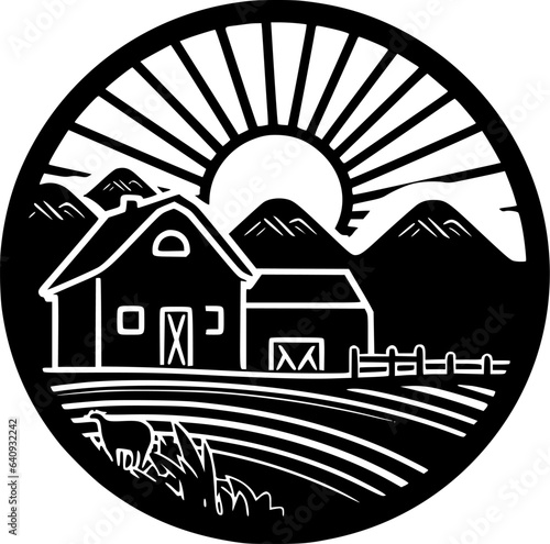 Farm - Minimalist and Flat Logo - Vector illustration