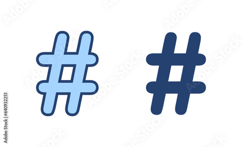 Hashtag icon vector. hashtag sign and symbol © avaicon