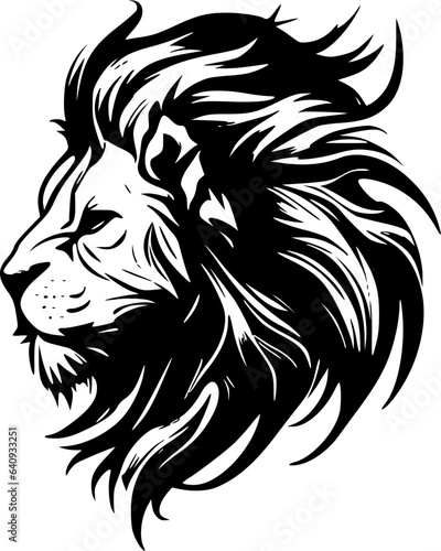 Lion - Minimalist and Flat Logo - Vector illustration