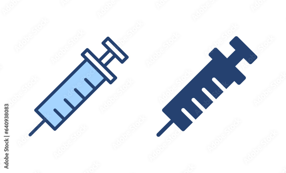 Syringe icon vector. injection sign and symbol.vaccine icon Syringe icon vector. injection sign and symbol.vaccine icon
