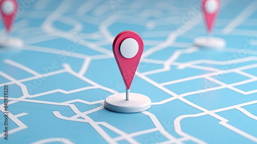 Slika na platnu 3D Map travel location