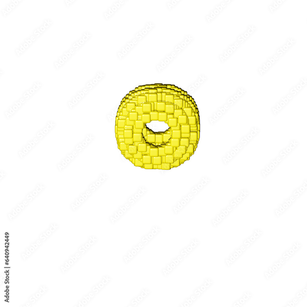 Symbol made of yellow cubes Symbol made of yellow cubes