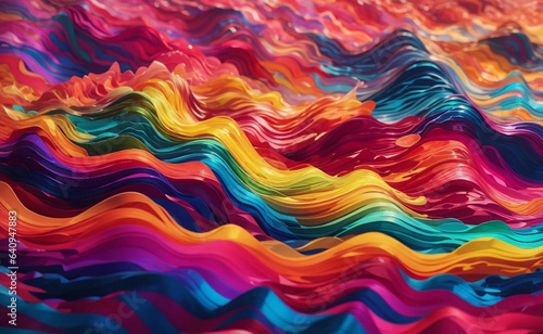 A colorful waves abstract of digital network background.