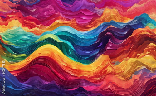 A colorful waves abstract of digital network background.