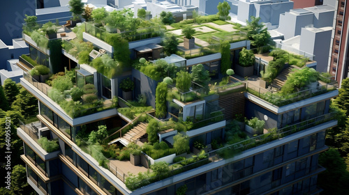 Rooftop Gardens, Terrace Garden, Modern, Interior Design, High Quality Resolution, view of the city