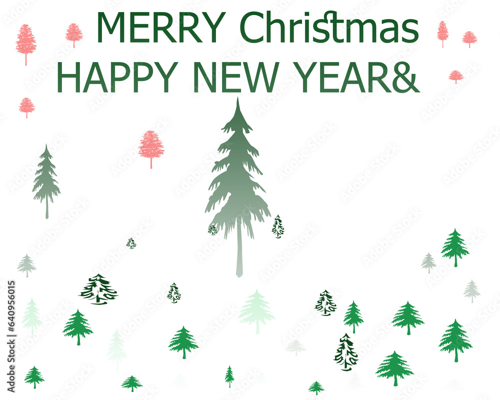 christmas card with tree christmas card with tree