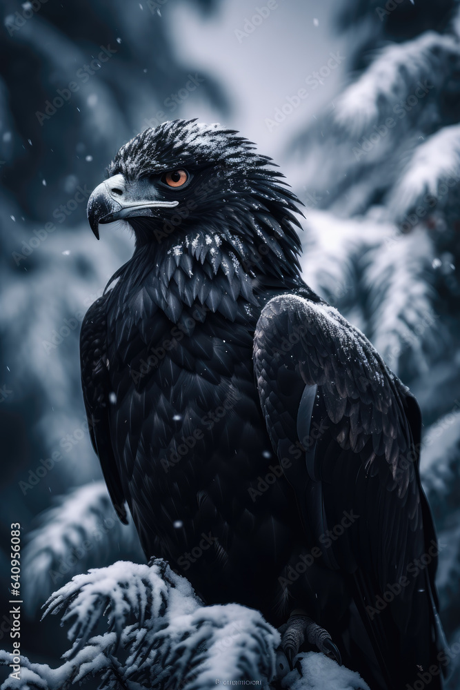 Fototapeta premium Black Hawk Portrait