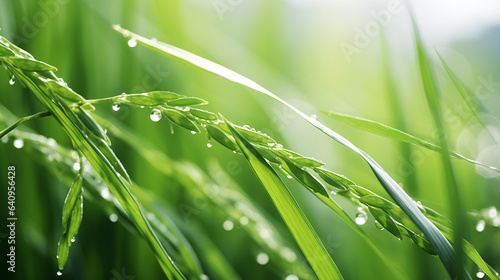 麦・お米の稲穂のアップ、畑・田園の風景