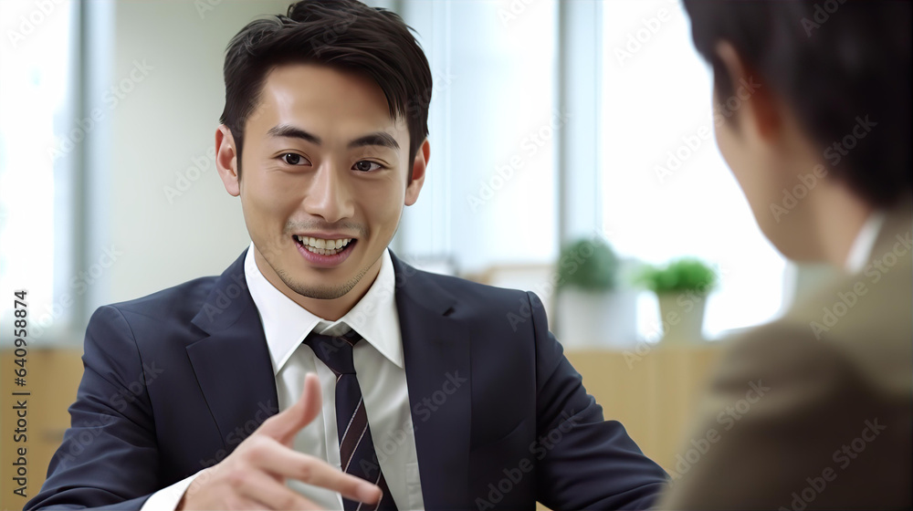 会議・ミーティング・打ち合わせで意見を言うアジア人ビジネスマン
会議・ミーティング・打ち合わせで意見を言うアジア人ビジネスマン