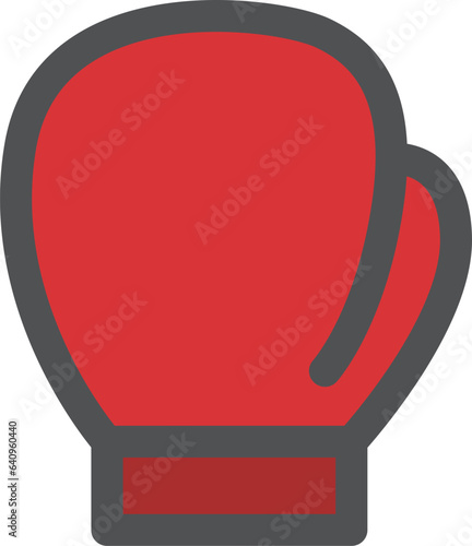 シンプルなスポーツ用品のカラー単品アイコン　グローブ