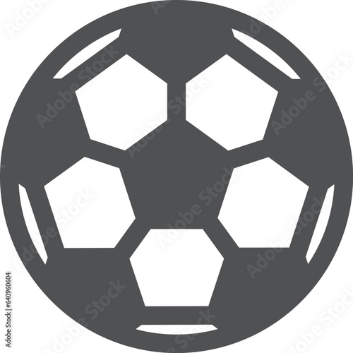 シンプルなスポーツ用品のカラー単品アイコン　サッカーボール