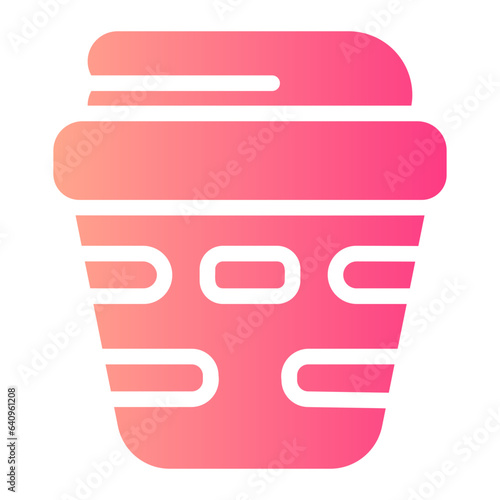 laundry basket gradient icon