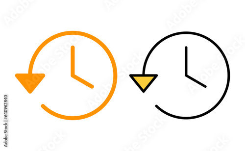 History icon set for web and mobile app. recent event history sign and symbol