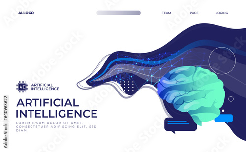 artificial intelligence, ai, technology, deep learning, machine learning, circuit board, isometric, vector, landing page, robot, mind, cloud, circuit, artificial, intelligence, network, brain, data, l