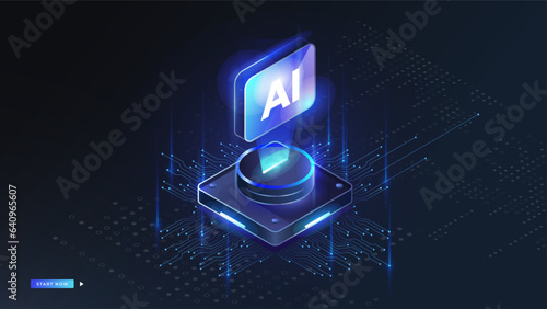 artificial intelligence, ai, technology, deep learning, machine learning, circuit board, isometric, vector, landing page, robot, mind, cloud, circuit, artificial, intelligence, network, brain, data, l