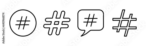 Hashtag icon vector. hashtag simbols
