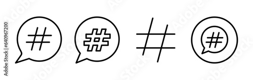 Hashtag icon vector. hashtag simbols