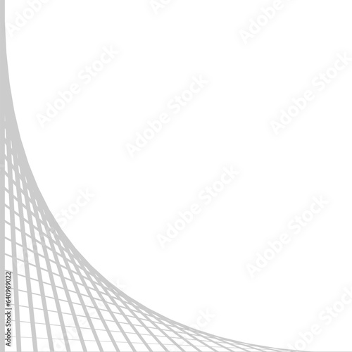 Perspective rounded and rectangular shapes, distorted grid, 3D Technology Mesh. Abstract architecture arch. Set of Brutal graphic design elements. Vector illustration