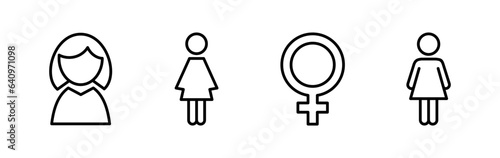 Female icon vector. toilet icon. restroom sign. gender