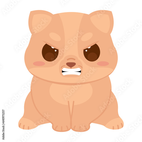 Isolated cute angry dog character Vector