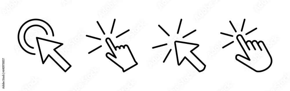 Click icon vector. cursor icon vector. pointer sign Click icon vector. cursor icon vector. pointer sign