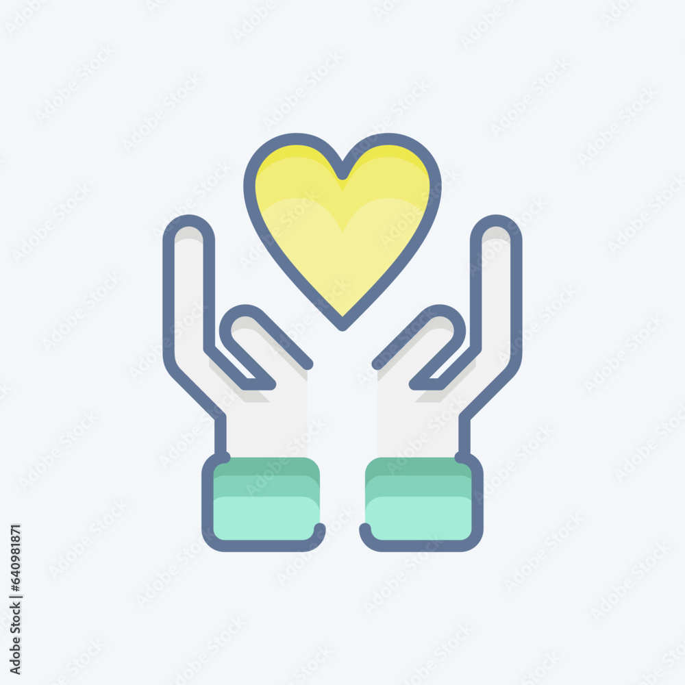 Icon Care. related to Family symbol. simple design editable. simple illustration Icon Care. related to Family symbol. simple design editable. simple illustration