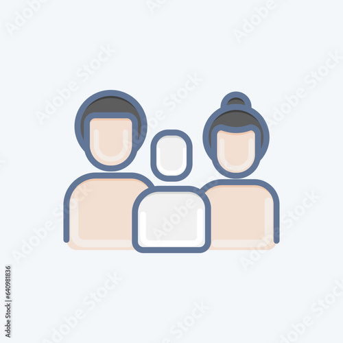 Icon Family. related to Family symbol. simple design editable. simple illustration