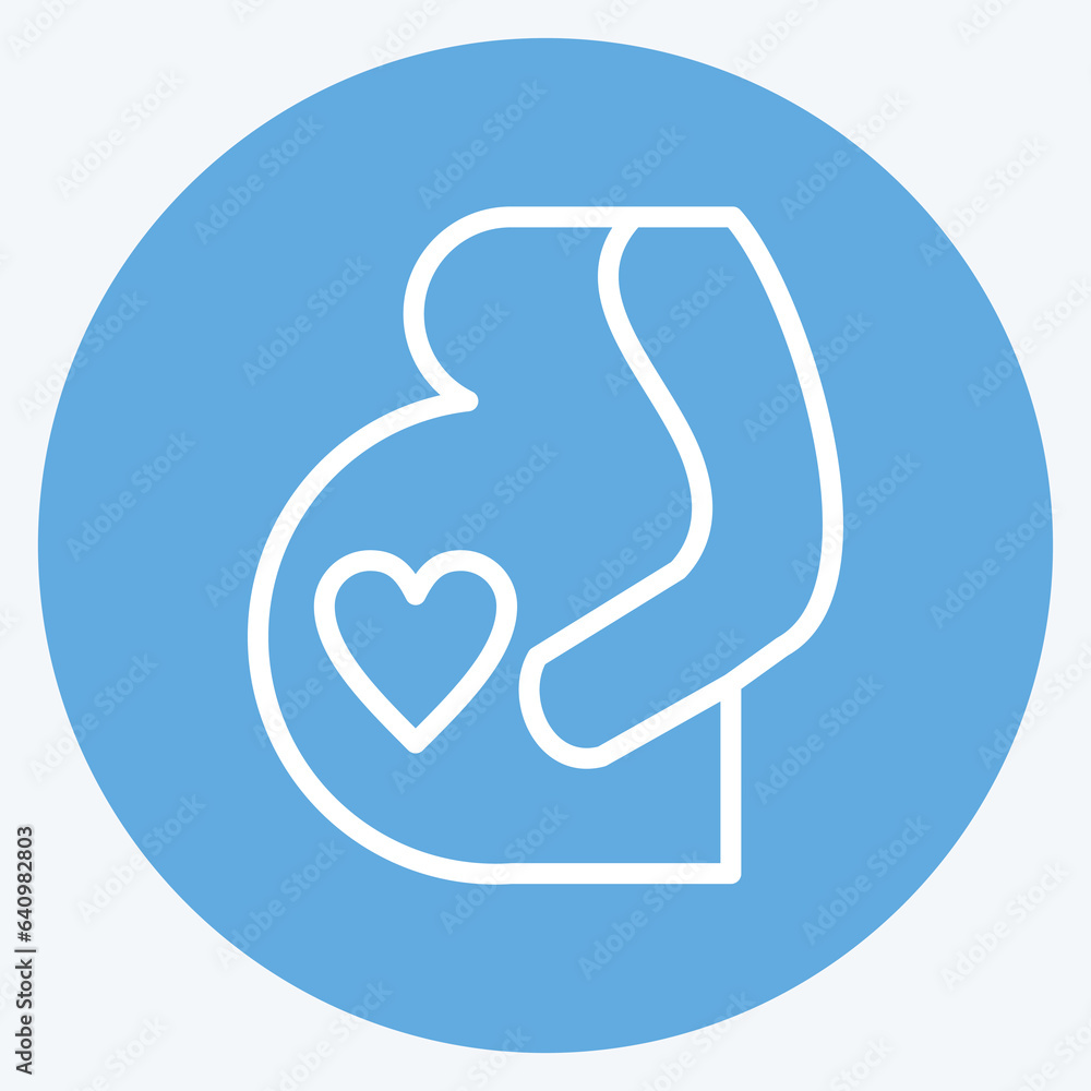 Icon Pregnancy. related to Family symbol. simple design editable. simple illustration Icon Pregnancy. related to Family symbol. simple design editable. simple illustration