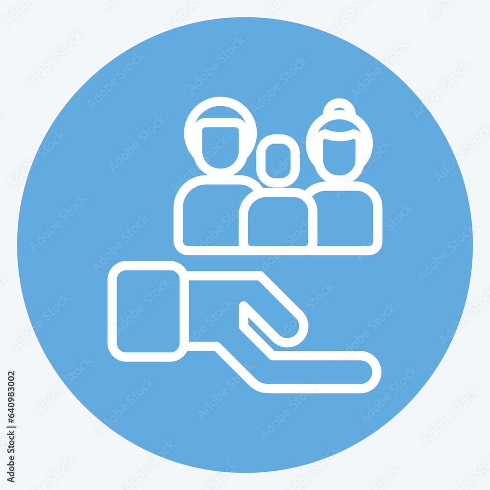 Icon Family Care. related to Family symbol. glyph style. simple design editable. simple illustration Icon Family Care. related to Family symbol. glyph style. simple design editable. simple illustration