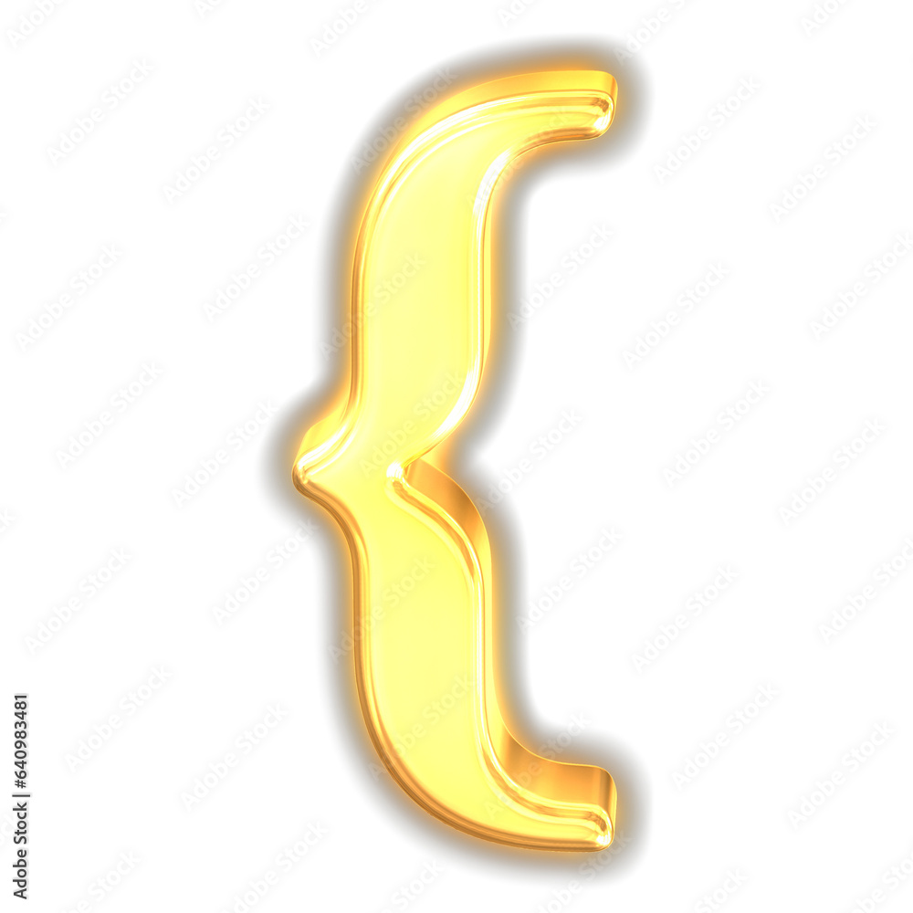 Symbol made of glowing gold Symbol made of glowing gold