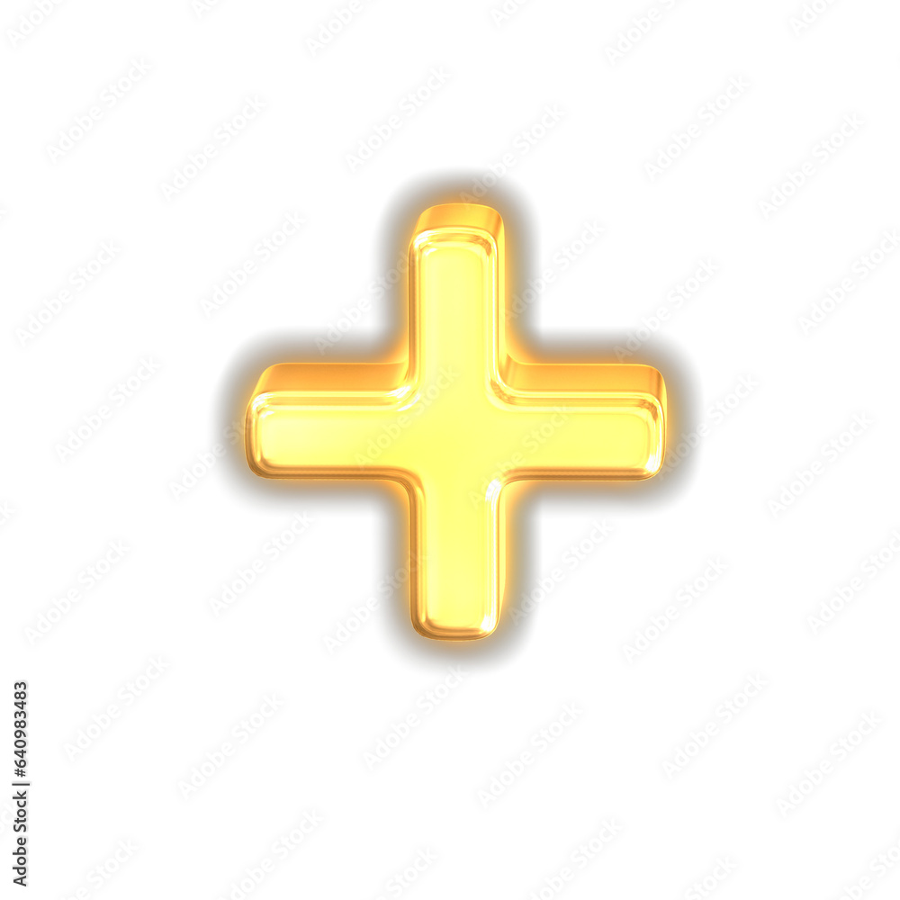 Symbol made of glowing gold Symbol made of glowing gold