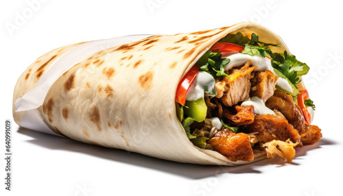 mexican chicken wrap with vegetables