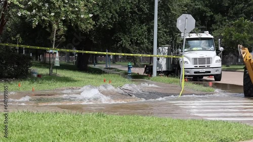 City water department is out to repair a broken water main.