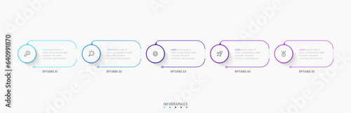 Vector Infographic label design template with icons and 5 options or steps. Can be used for process diagram, presentations, workflow layout, banner, flow chart, info graph.