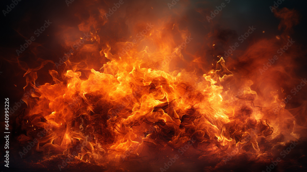 Blazing fire background