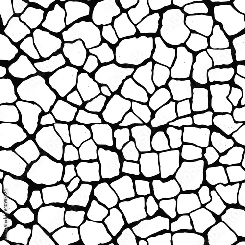 Stone wall, black and white background, vector design © Valerii