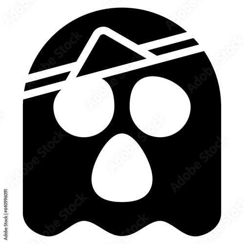 ghost icon with glyph style and 64 px base. Suitable for website design, logo, app, ui and etc.