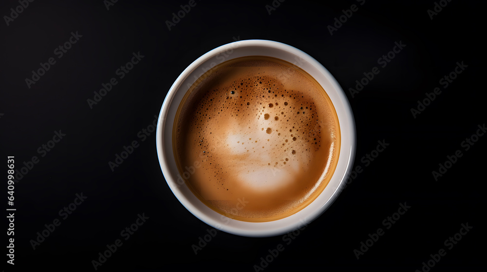 cup hot coffee with coffee bean on black background cup hot coffee with coffee bean on black background