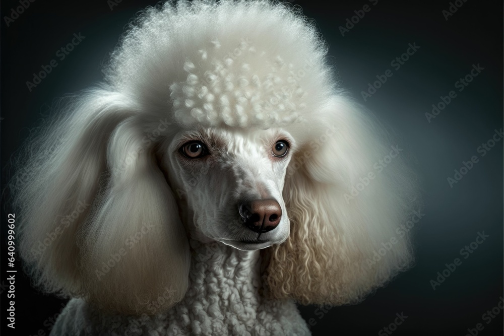 Poodle with a Playful Expression Captured in a Candid Shot