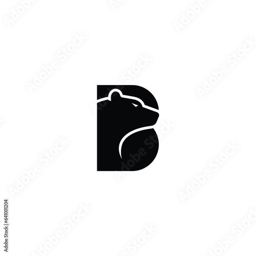 letter B bear logo vector inspiration