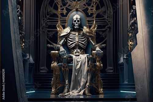 Skeletonized Pope of a Spacefaring Theocratic Catholic Po