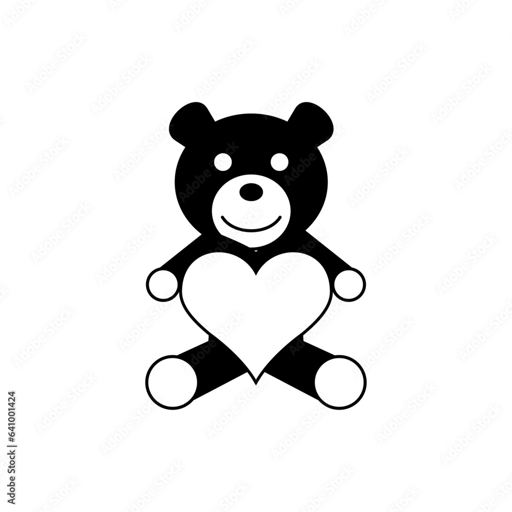 Obraz premium Panda Holding Love Vector Icon Illustration. Panda Mascot Cartoon Character. Animal Icon Concept White Isolated. Flat Cartoon Style Suitable for Web Landing Page, Banner, Flyer, Sticker, Card
