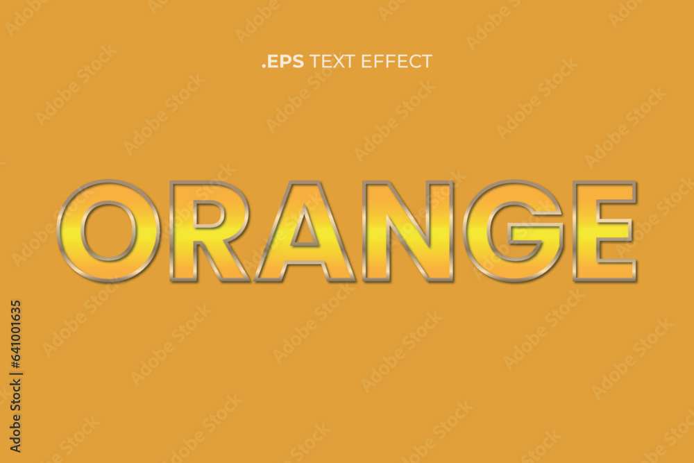 Text effect orange gold luxury vector file format eps, golden orange text colour template Text effect orange gold luxury vector file format eps, golden orange text colour template