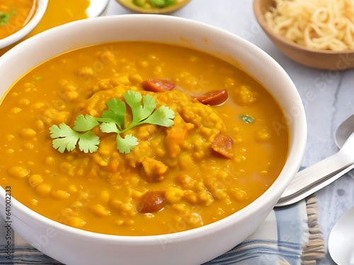  Indian dhal spicy curry in a bowl