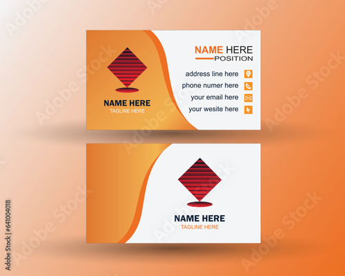 minimalist vector business card design template