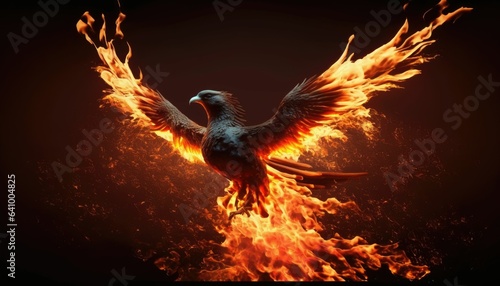 Molten Liquid Bird: Phoenix Rising from Lava