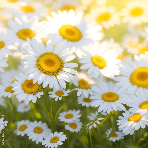 A vibrant bouquet of majestic daisies backgrounds