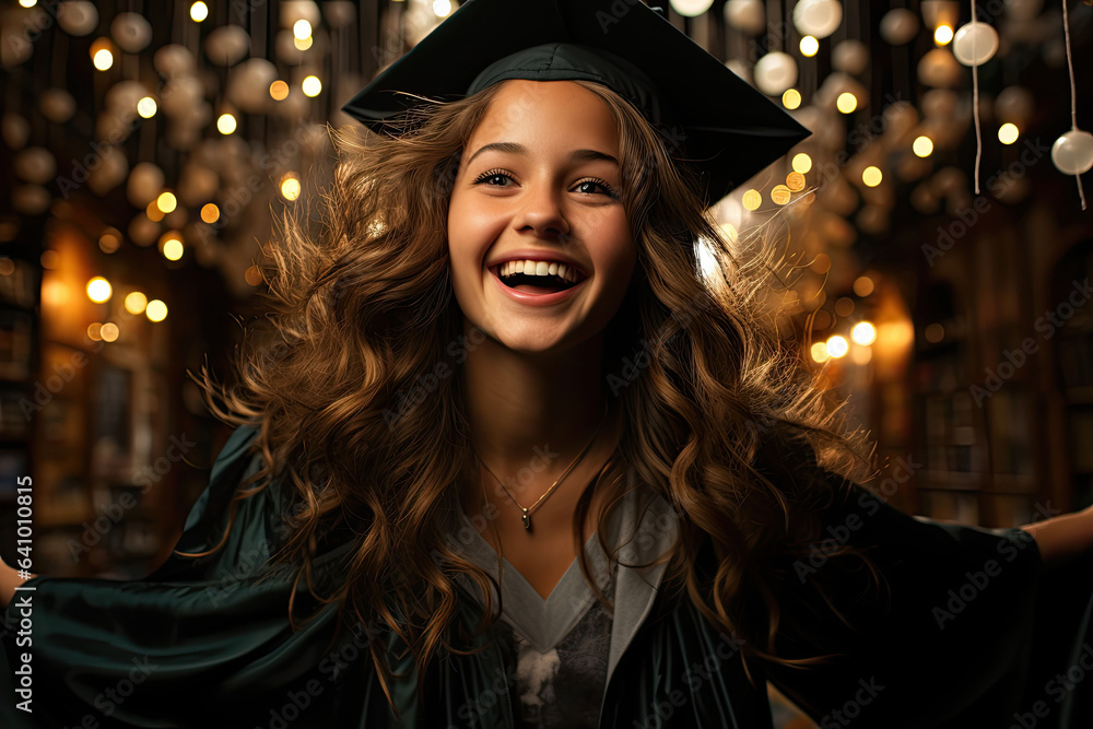 girl, beautiful light skinned teenager, a 12th grade senior in gradutation cap and gown. girl, beautiful light skinned teenager, a 12th grade senior in gradutation cap and gown.