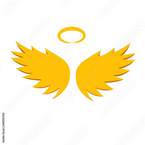 gold wings and nimbus icon